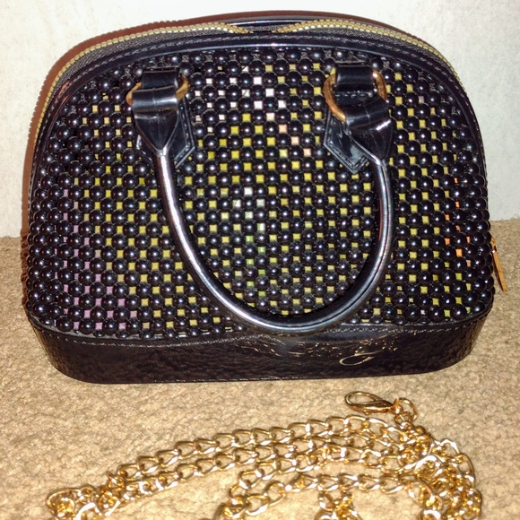 Chic Black and Gold Mini Bag - Picture 1 of 6